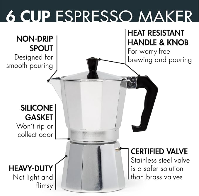 Primula Classic Stovetop Espresso and Coffee Maker, Moka Pot - Image 2