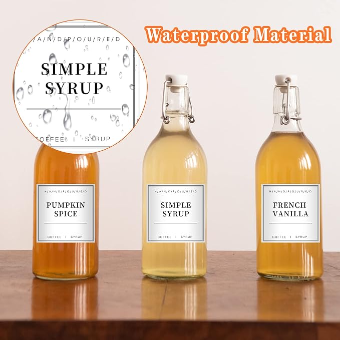 40PCS Coffee Syrup Labels for Coffee Bar, Coffee Station Syrup Dispenser Labels - Image 5