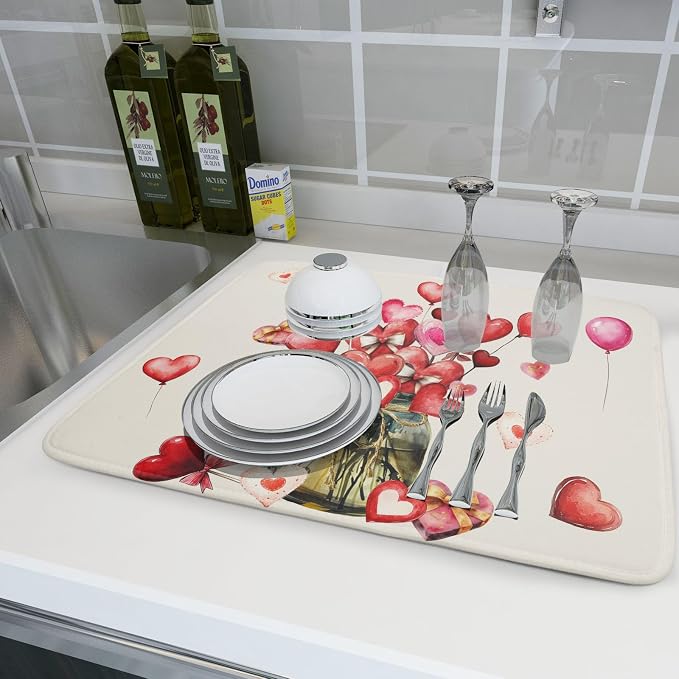 Valentine's Day Dish Drying Mat - Image 6