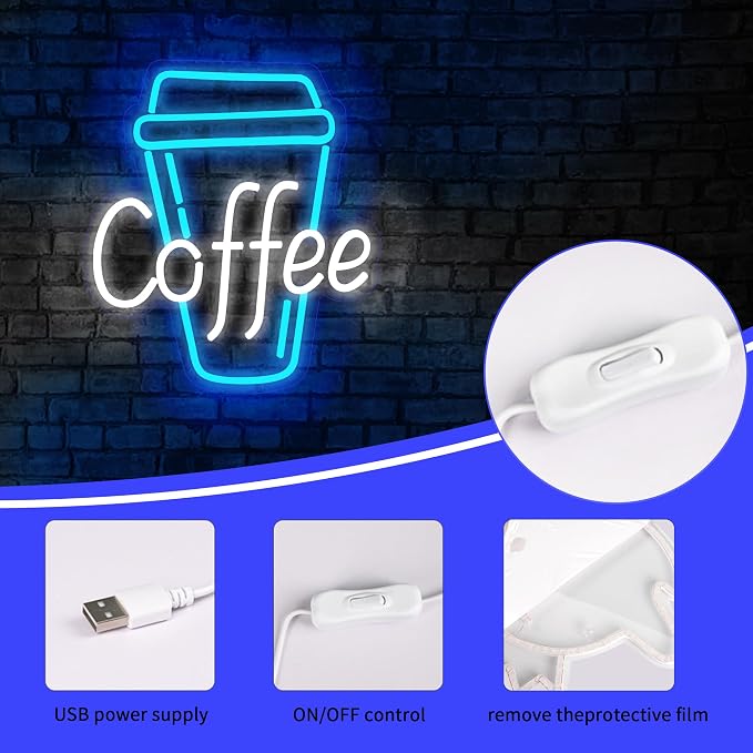 Coffee Neon Sign for Wall Decor Bright Led Neon Light for Business Sign Coffe - Image 4