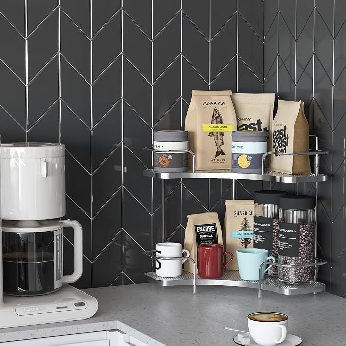 FOLLOWIN 2 Tier Countertop Corner Organizer - Image 8