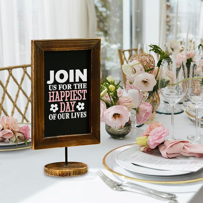MyGift Chalkboard Signs, 12×7 Inch Mini Chalkboard Signs - Image 2