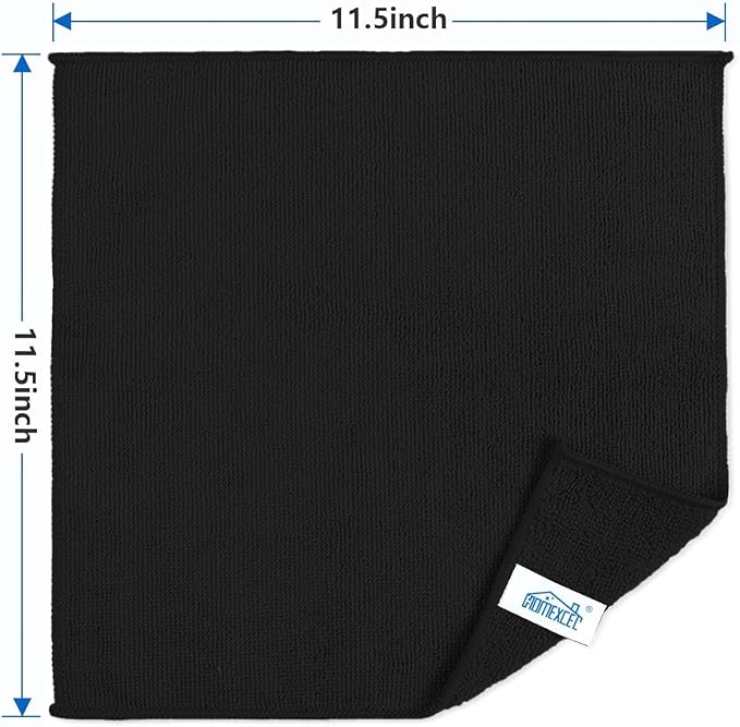 HOMEXCEL Black Microfiber Cleaning Cloth 400 Pack, Microfiber Towel - Image 2