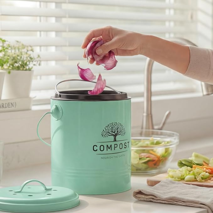 Perfnique Kitchen Compost Bin, 1.3 Gallon Countertop Compost Bin - Image 6