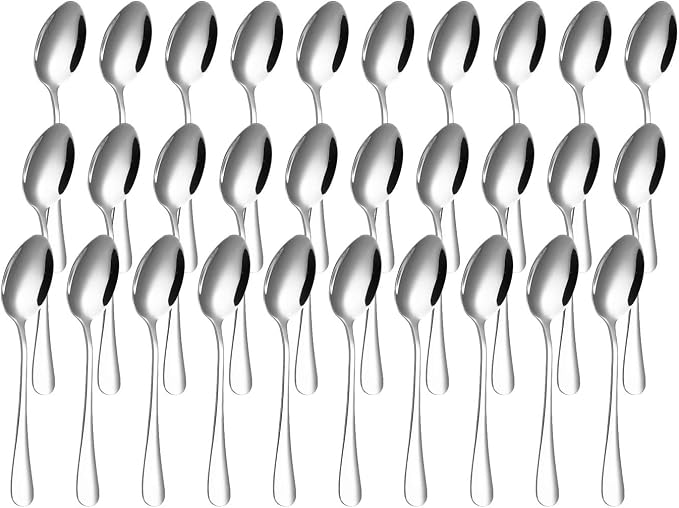 30 Pieces Demitasse Espresso Spoons, Mini Coffee Spoon, 4.4 Inches Stainless by Suwimut