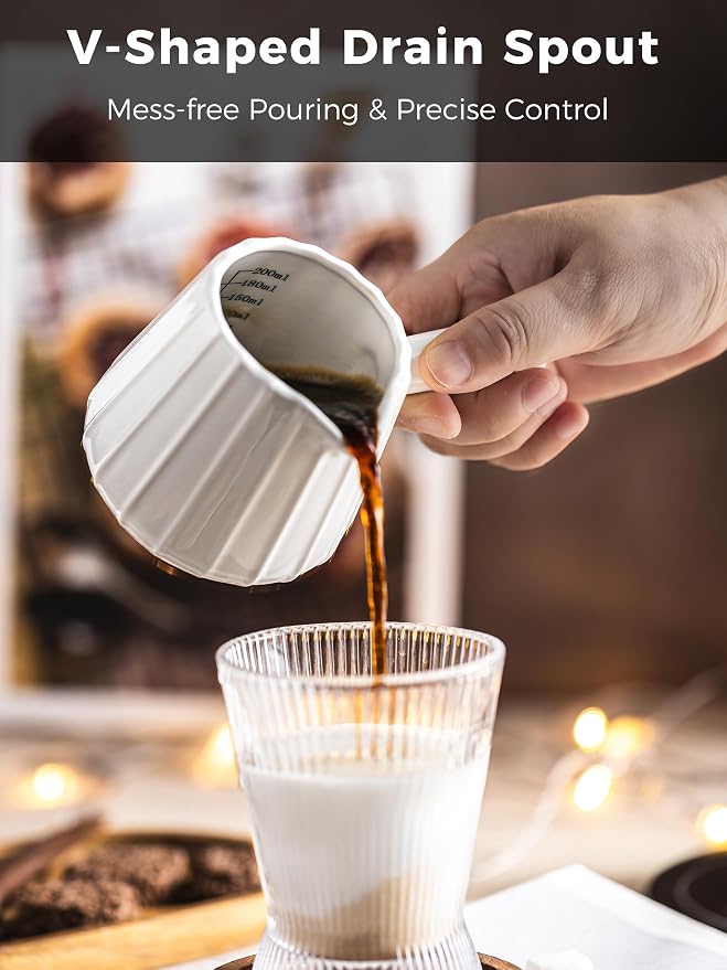 Espresso Cups Ceramic, 200ML Espresso Measuring Cup - Image 5