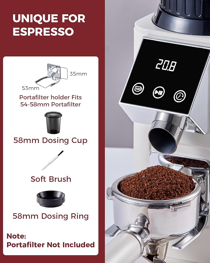 Tuni G1 Conical Burr Coffee Grinder, 48 Grind Settings Anti-static Burr Mill - Image 6