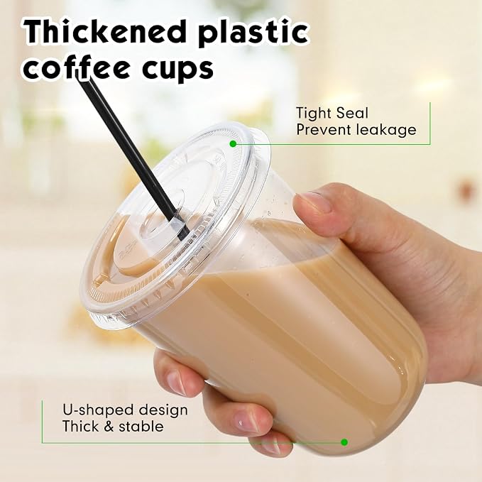 Ziliny 50 Set Clear Plastic Cups - Image 4