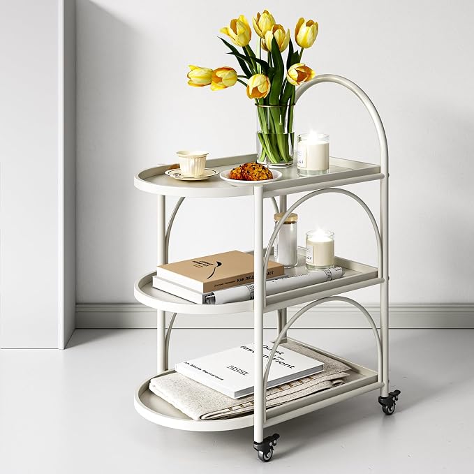 Bar Cart, Metal Serving Cart for The Home, Small Coffee Cart, Drink Cart by BUZUEYModernmetalfurniture