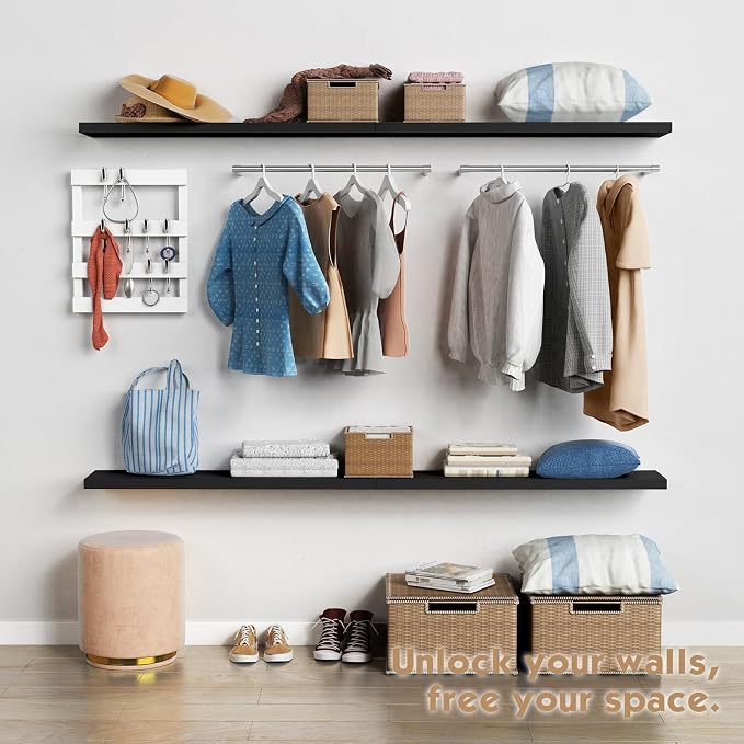 Forbena Large Floating Shelves for Wall 36 Inches Long 8 Inch Deep, Heavy Duty - Image 6