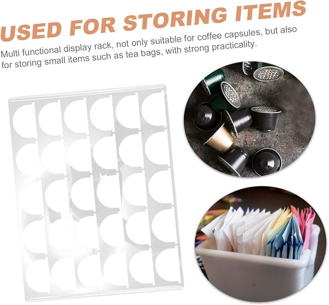 balacoo Acrylic Coffee Capsule Rack 30 Compartments Multi-Grid Organizer - Image 4