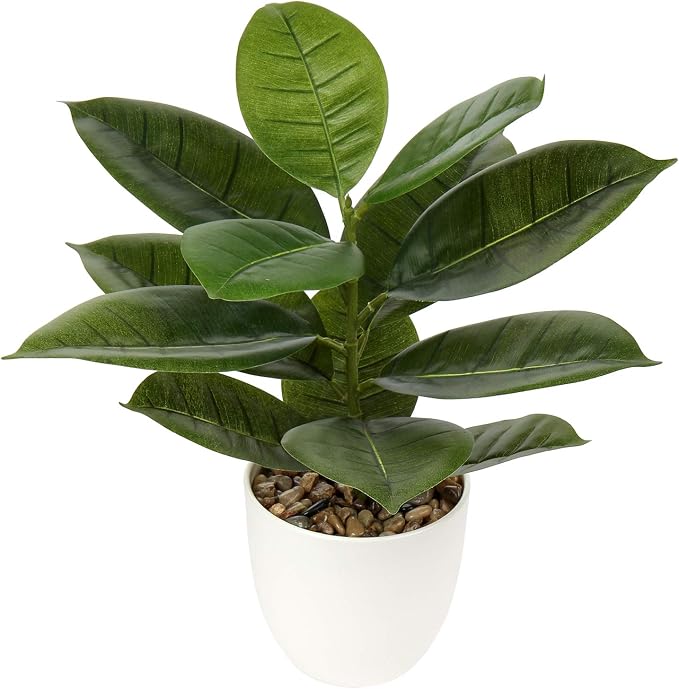 Briful 18'' Tall Artificial Plants Fake Fiddle Leaf Fig Houseplant Realistic by Briful