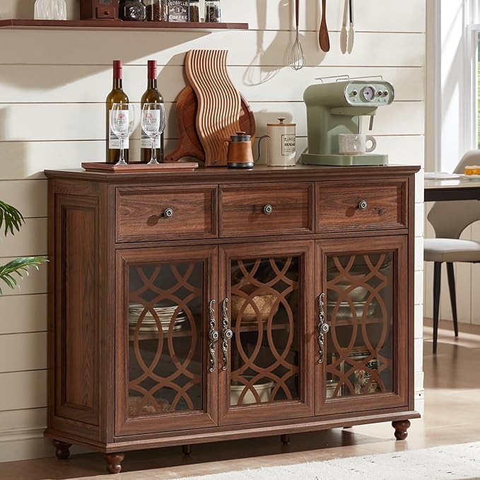 Joaxswe Farmhouse Sideboard Buffet Cabinet by Joaxswe