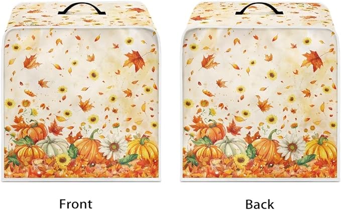 Thanksgiving Pumpkin Maple Leaf Coffee Machine Dust Covers - Image 2