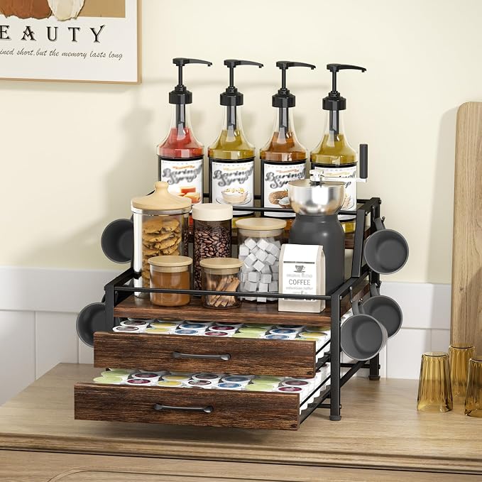 Homsorout Coffee Syrup Rack Organizer - Image 2
