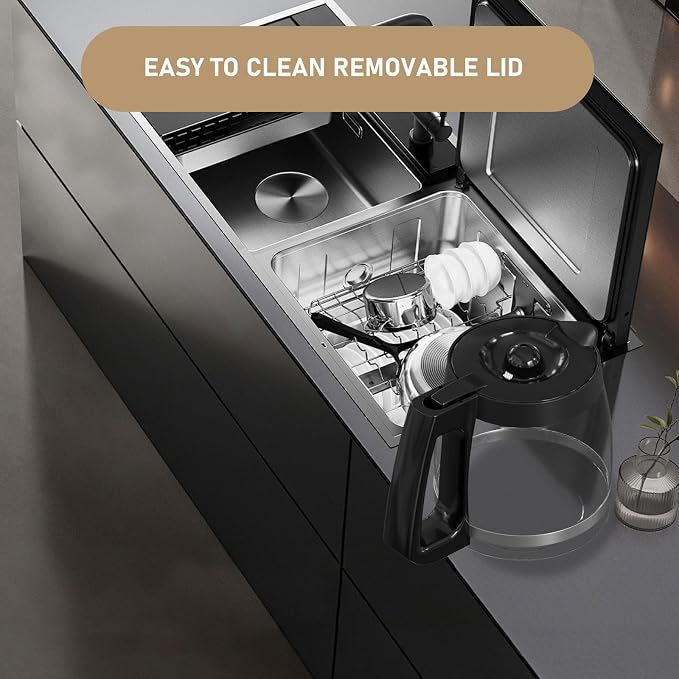 12-Cup Coffee Maker Glass Carafe Replacement Compatible - Image 6