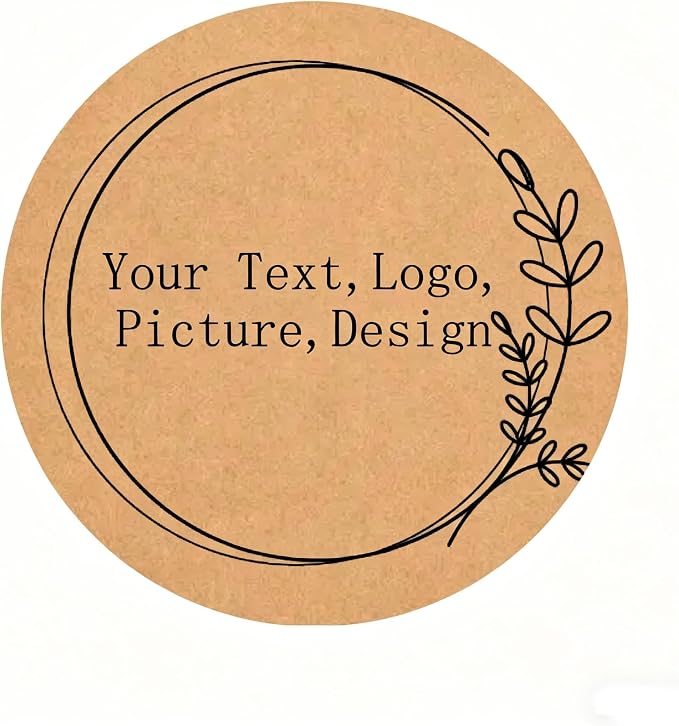 Kraft Paper Custom Stickers Round Labels Personalized by customizedstickerlabels