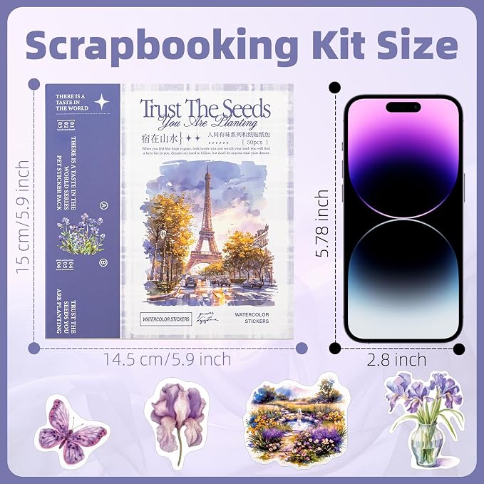 Colorful Landscape Theme Sticker Scrapbooking Supplies - Image 6