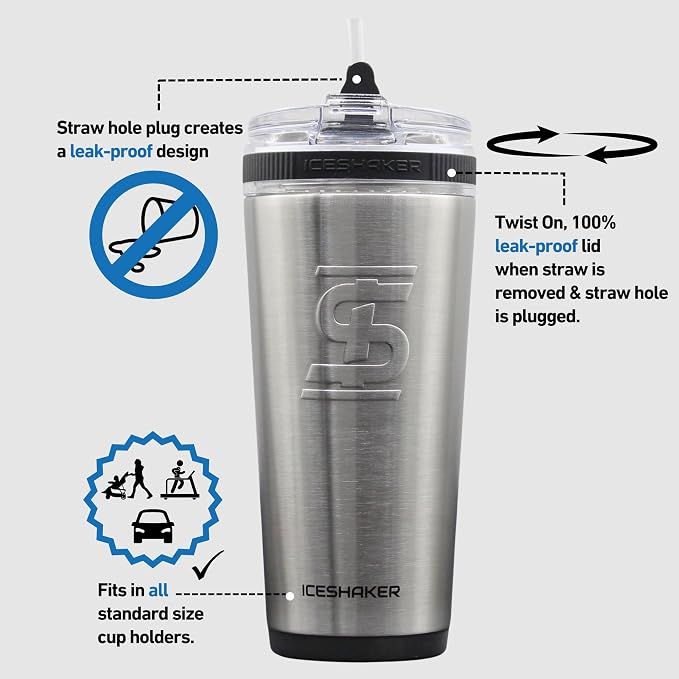 Ice Shaker 26 Oz Tumbler, Insulated Water Bottle - Image 5