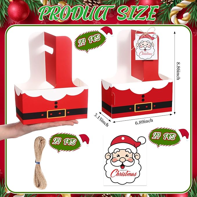 24 Sets Christmas Drink Carrier - Image 2