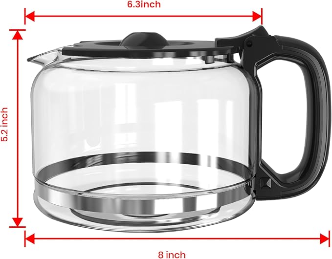 Gevi 10-Cup Replacement Glass Coffee Carafe - Image 3