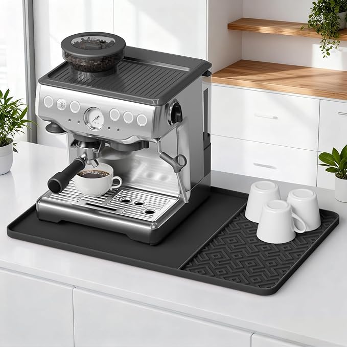 Silicone Coffee Mat with Raised Edges 24" x 16" – Waterproof Countertop Mat - Image 9