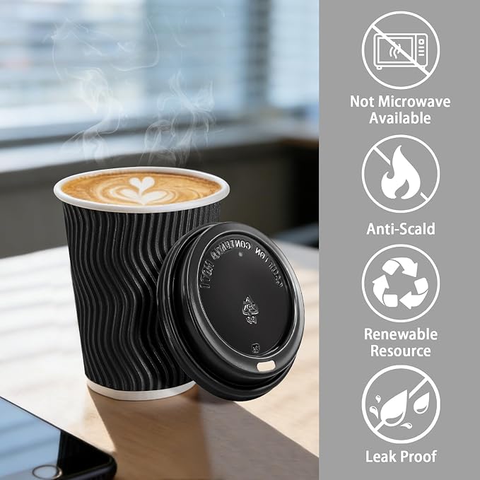 Lamosi 8 oz Disposable Coffee Cups - Image 4