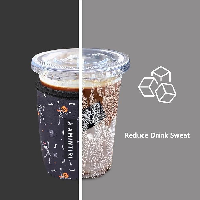 3 Pack Reusable Sleeve for Iced Coffee Cup, Coffee Neoprene Sleeve for Iced&Hot - Image 2