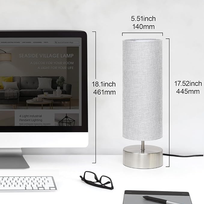 Bedside Touch Lamp, 3 way Touch Control Table Lamp - Image 4