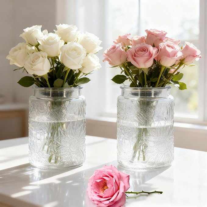 1Pc 24oz Sunflower Style Vintage Glass Candy Jar - Image 4