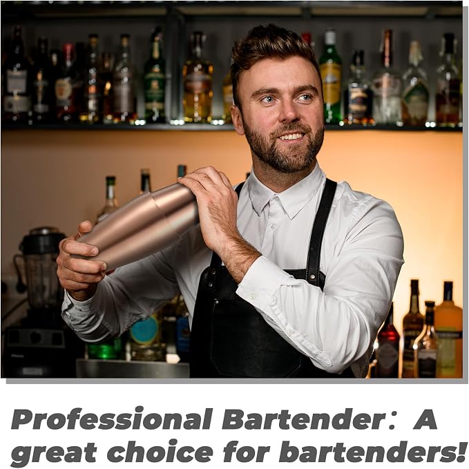 Sabary 6 Pcs Cocktail Shakers Professional Bar Shaker Boston Set Stainless - Image 6