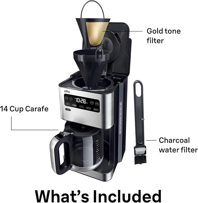 Braun PureFlavor 14‑Cup Programmable Coffee Maker – Fast Brew Speed, Touch - Image 6