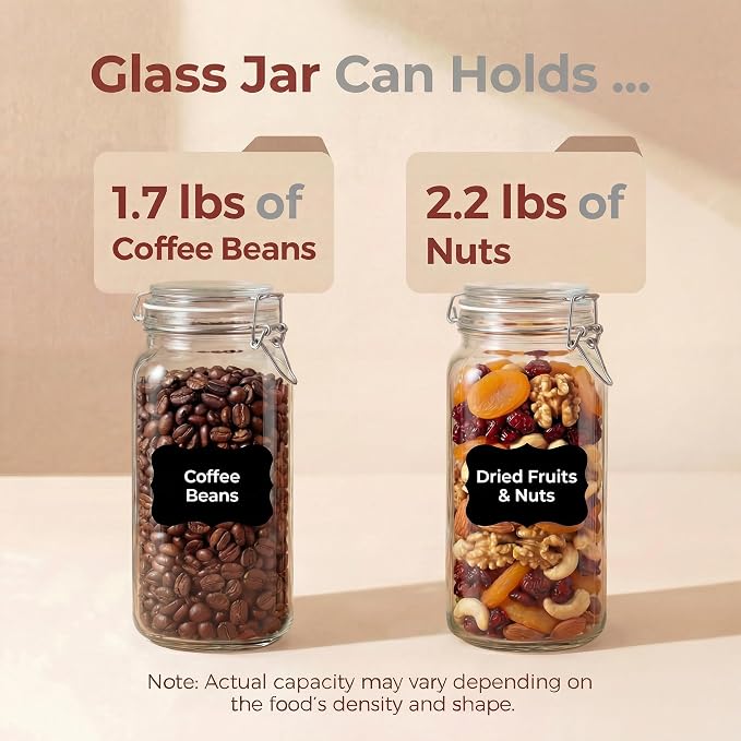 78oz - 3 Pack Square Glass Jars - Image 4