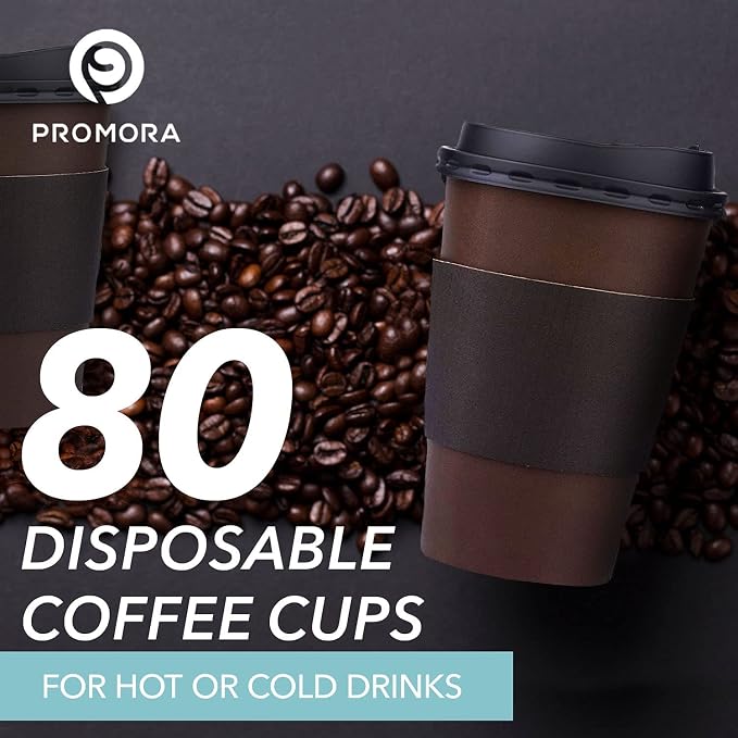 Promora 12 oz Disposable Coffee Cups - Image 3