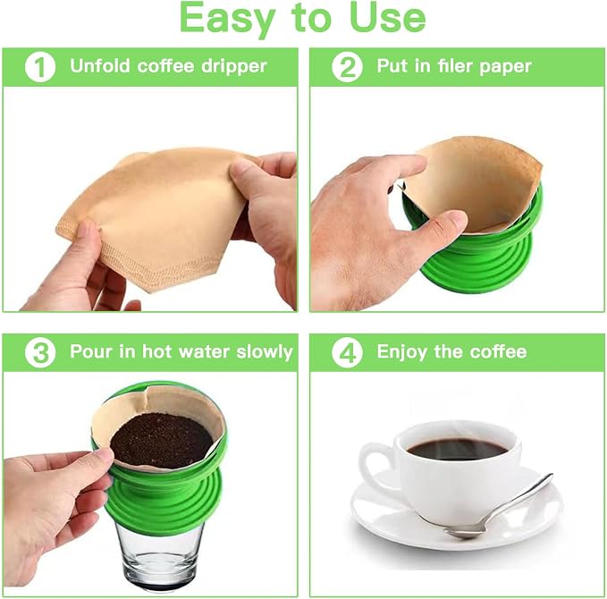 Collapsible Pour Over Coffee Dripper Set - Image 3