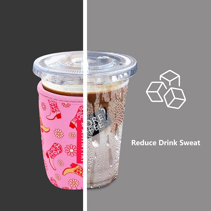 3 Pack Reusable Sleeve for Iced Coffee Cup, Coffee Neoprene Sleeve for Iced&Hot - Image 2
