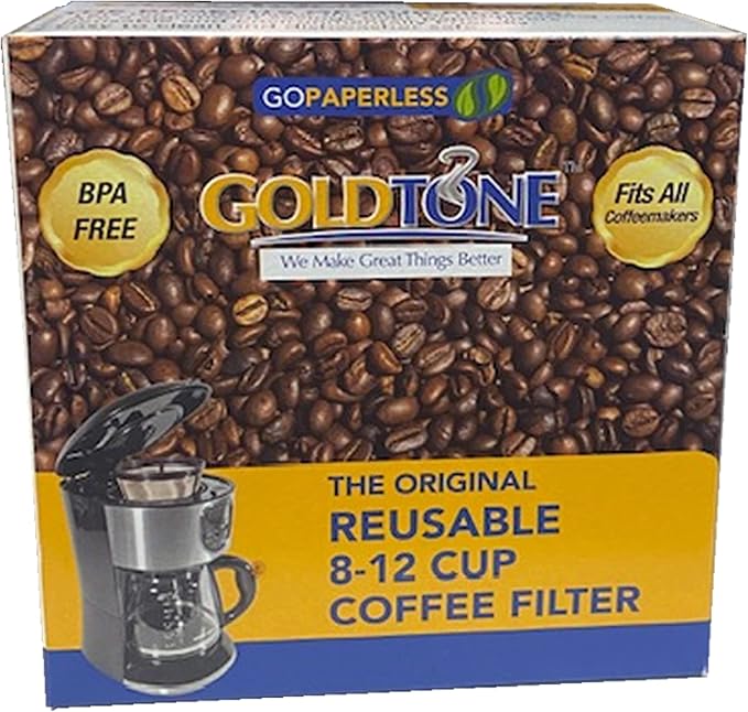 GOLDTONE Reusable 8-12 Cup Basket Coffee Filter fits Mr. Coffee Makers and - Image 2