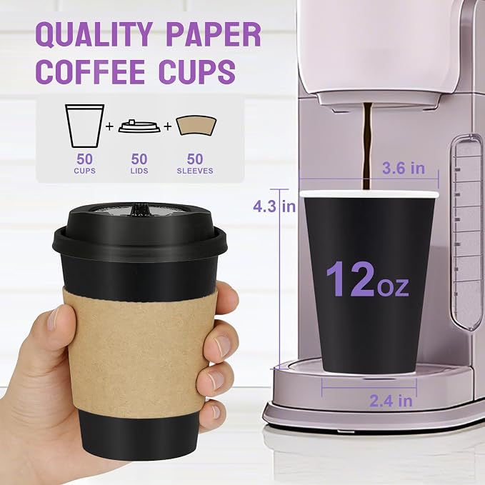 12 oz Disposable Coffee Cups - Image 3