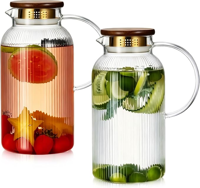 Buaic 2 PACK Glass Pitcher by Buaic