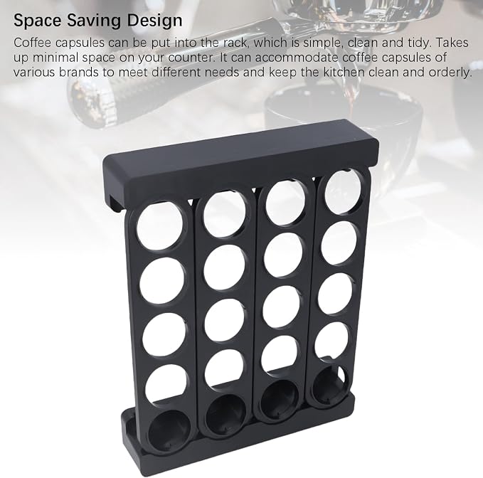 Coffee Pods Display Rack, 24.5x32x4.2cm / 9.6x12.6x1.7in 20 Pots Wall Mountable - Image 4