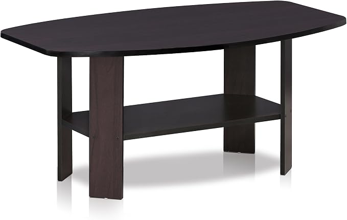 Furinno Simple Design Coffee Table, Dark Walnut - Image 5