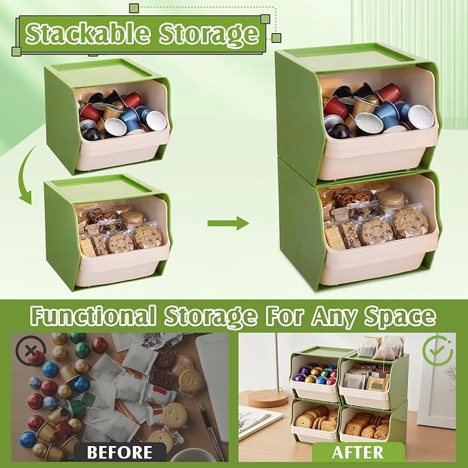 4pcs Coffee Pod Storage Bins - Image 4