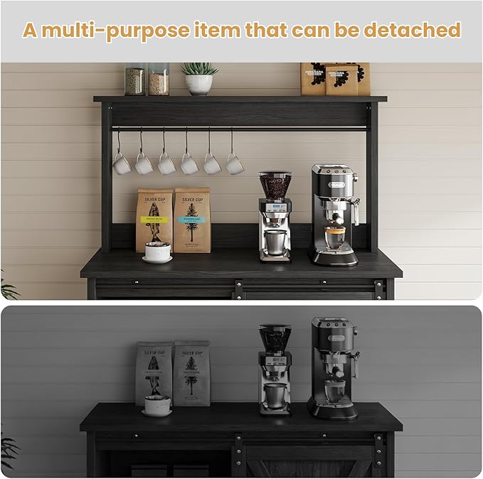 4ever2buy Farmhouse Coffee Bar Cabinet - Image 5