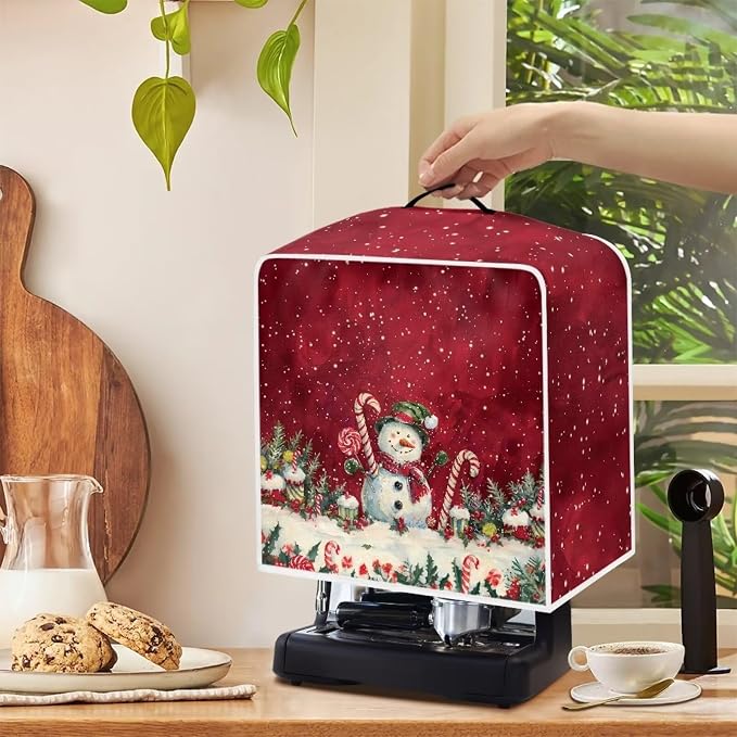 Christmas Candy Snowman Coffee Maker Covers - Image 4