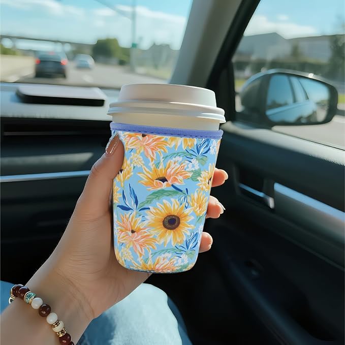 Reusable Insulated Sleeve for Iced Coffee Cup, Coffee Neoprene Sleeve for Cold - Image 3