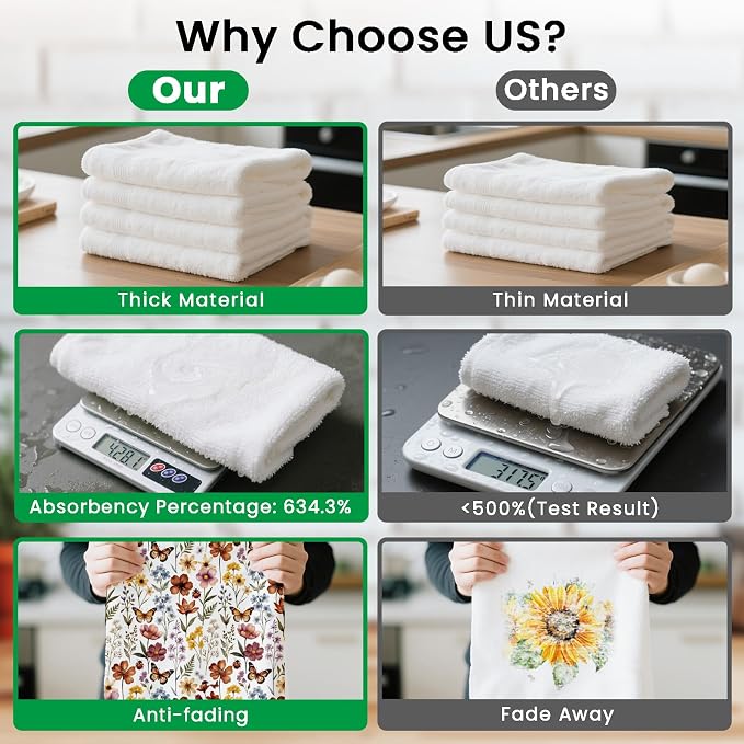 CUTHOLLOW Ship's Wheel Decorative Kitchen Towels Set of 4, 25.98"x17.72" Soft & - Image 3