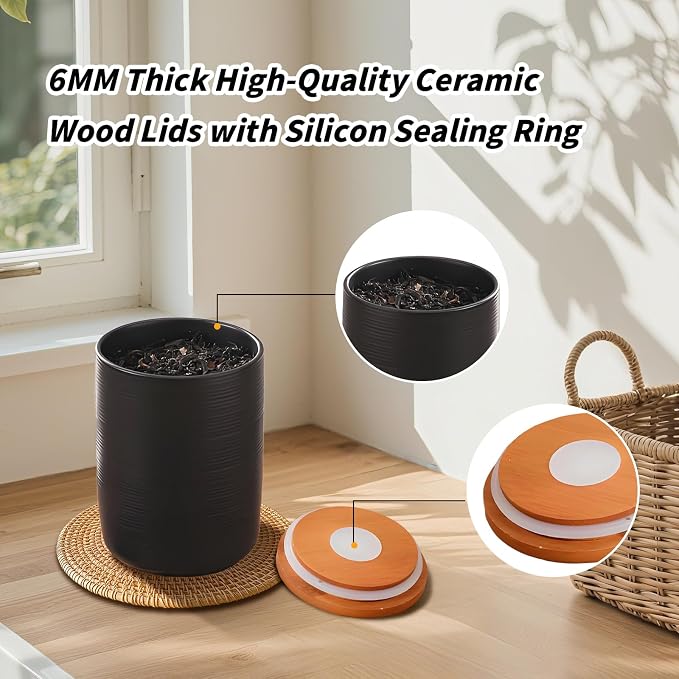 Food Storage Jar Strong Ceramic Storage Canisters - Image 3