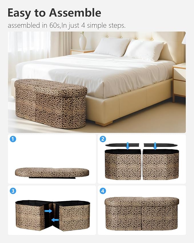 AmasSmile Footrest Ottoman Bench - Image 8