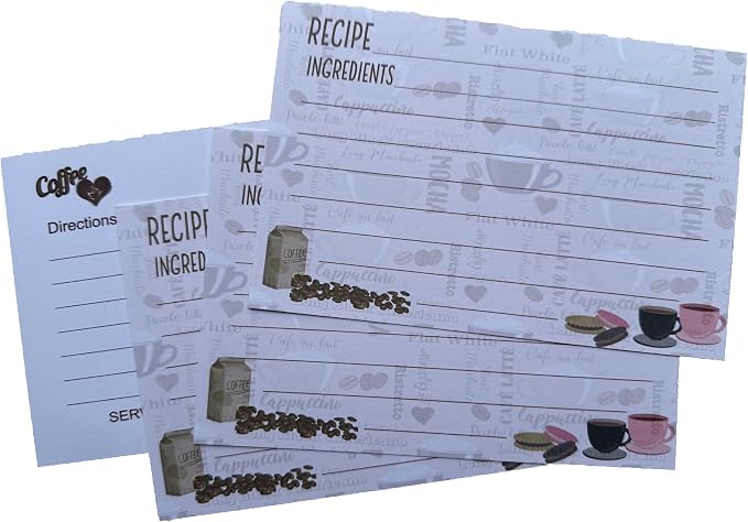 Coffee Break 4" x 6" Recipe Card, Double-Sided Design, Made in USA by countrybythecity