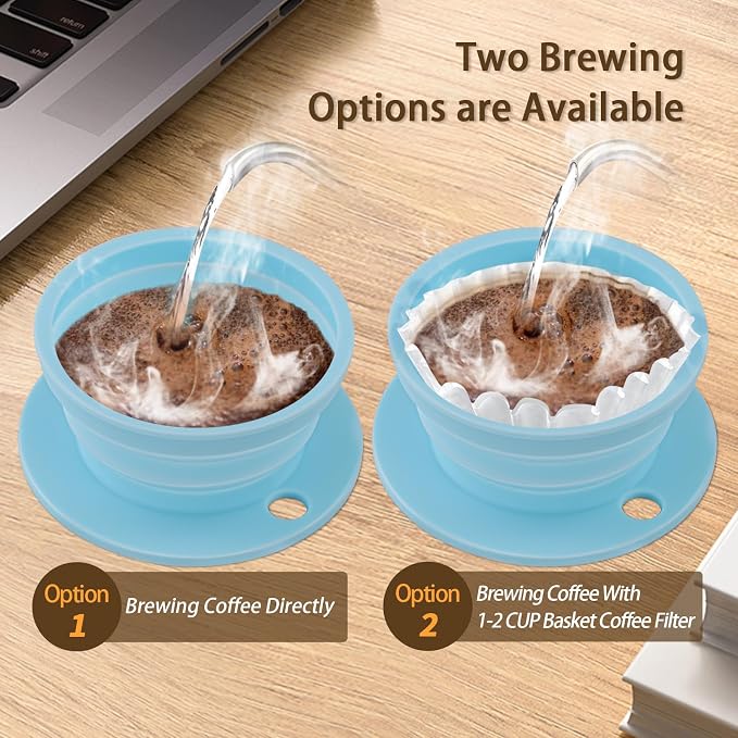Collapsible Pour Over Coffee Dripper Single Cup, Paperless Travel Pour Over - Image 8